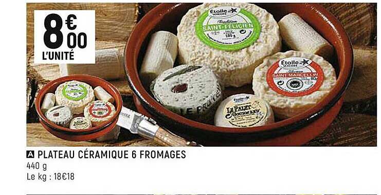 Plateau Céramique 6 Fromages