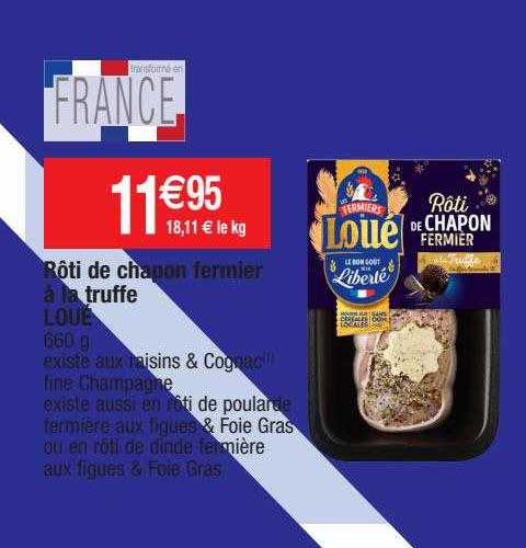 rôti de chapon fermier à la truffe loué