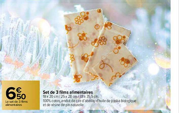 set de 3 films alimentaires
