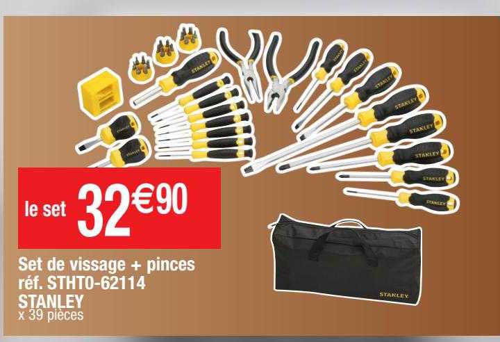 set de vissage + pinces stanley