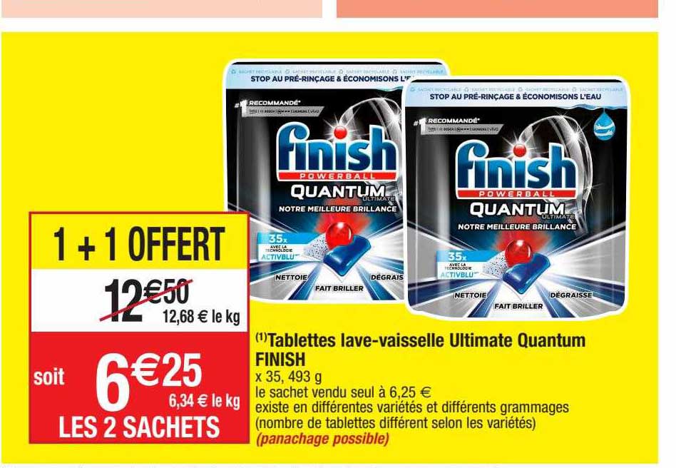 tablettes lave-vaisselle ultimate quantum finish