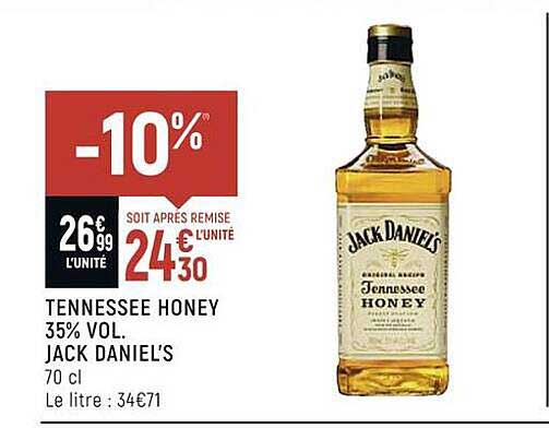 tennessee honey 35% vol. jack daniel's