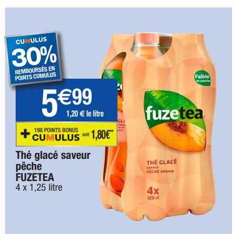 Thé Glacé Saveur Pêche Fuzetea