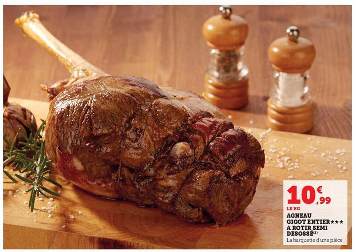 Agneau Gigot Entier***à Rôtir Semi Desossé