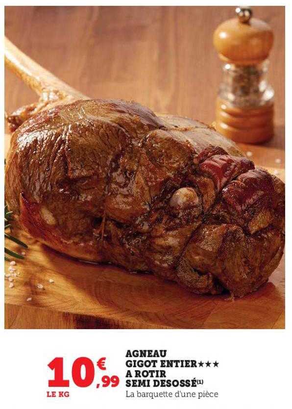 agneau gigot entier***à rôtir semi désossé
