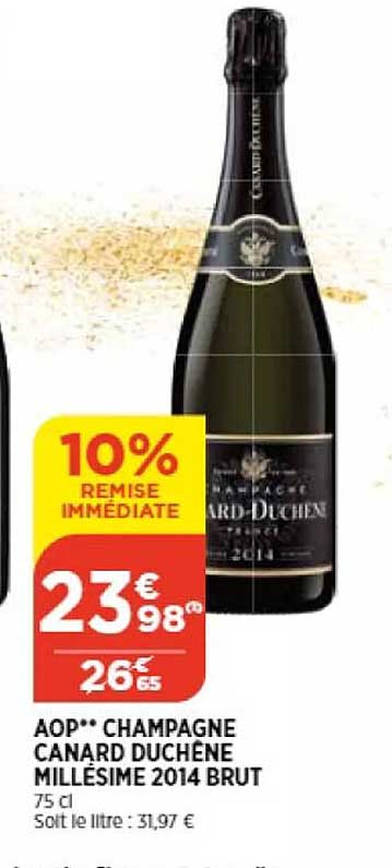 aop champagne canard duchêne millésimé 2014 brut