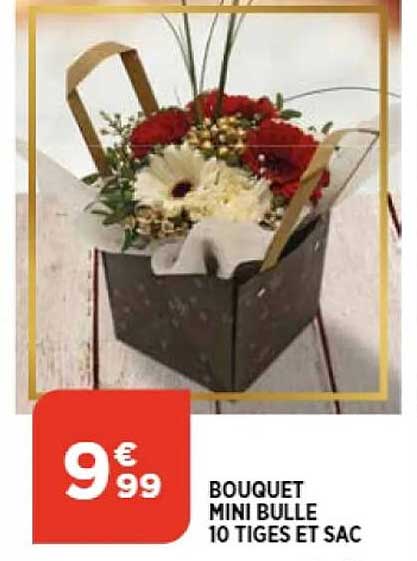 Bouquet Mini Bulle 10 Tiges Et Sac