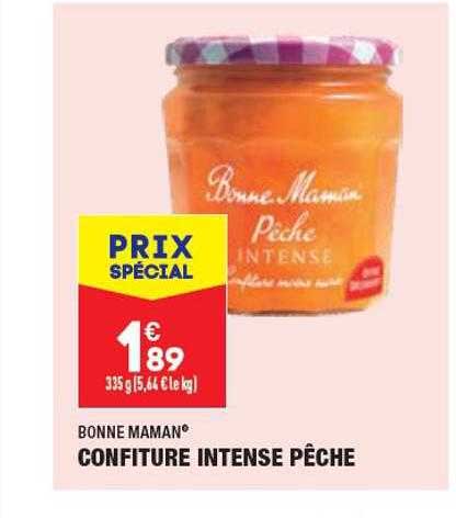 confiture intense pêche bonne maman