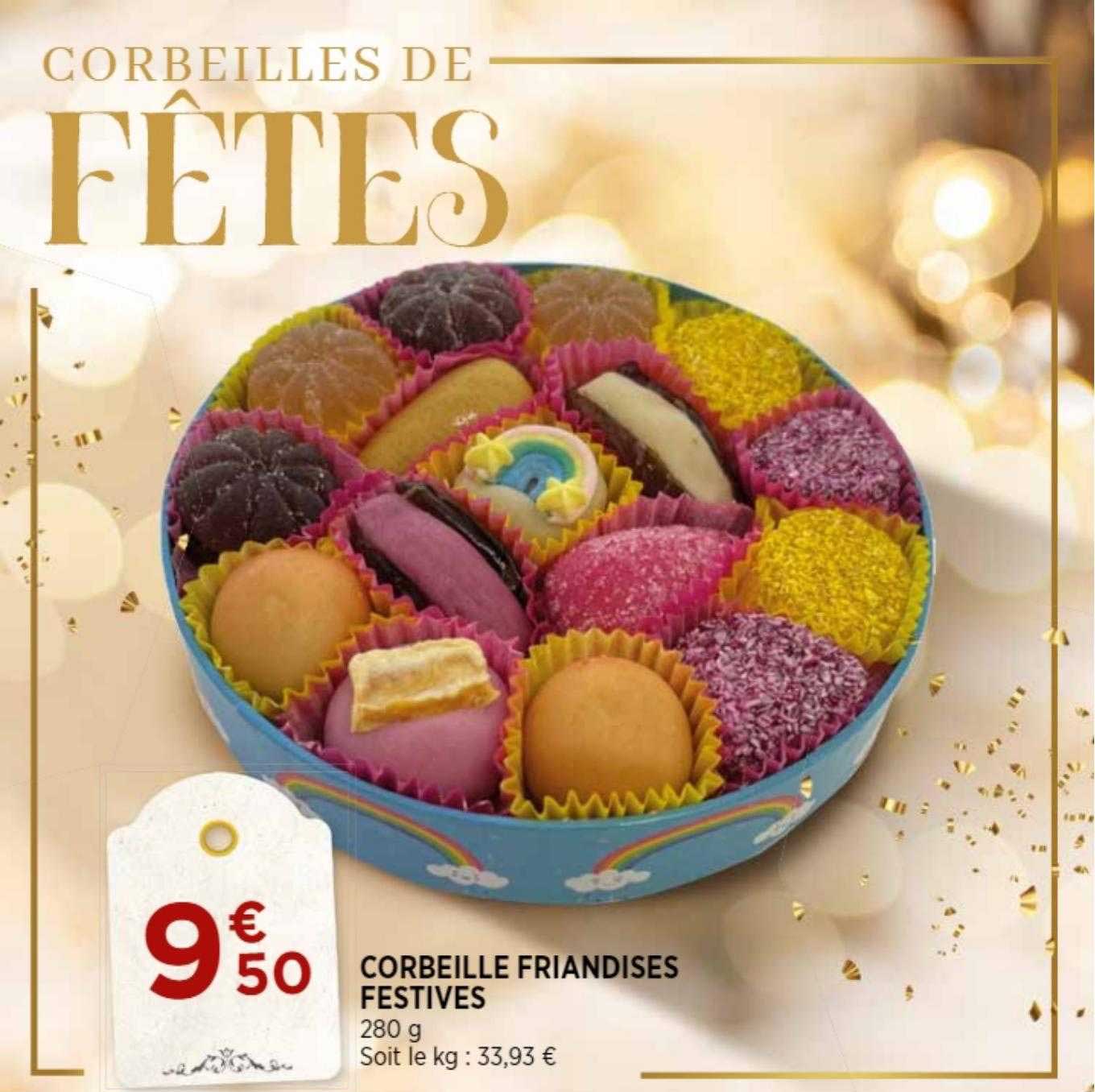 corbeille friandises festives