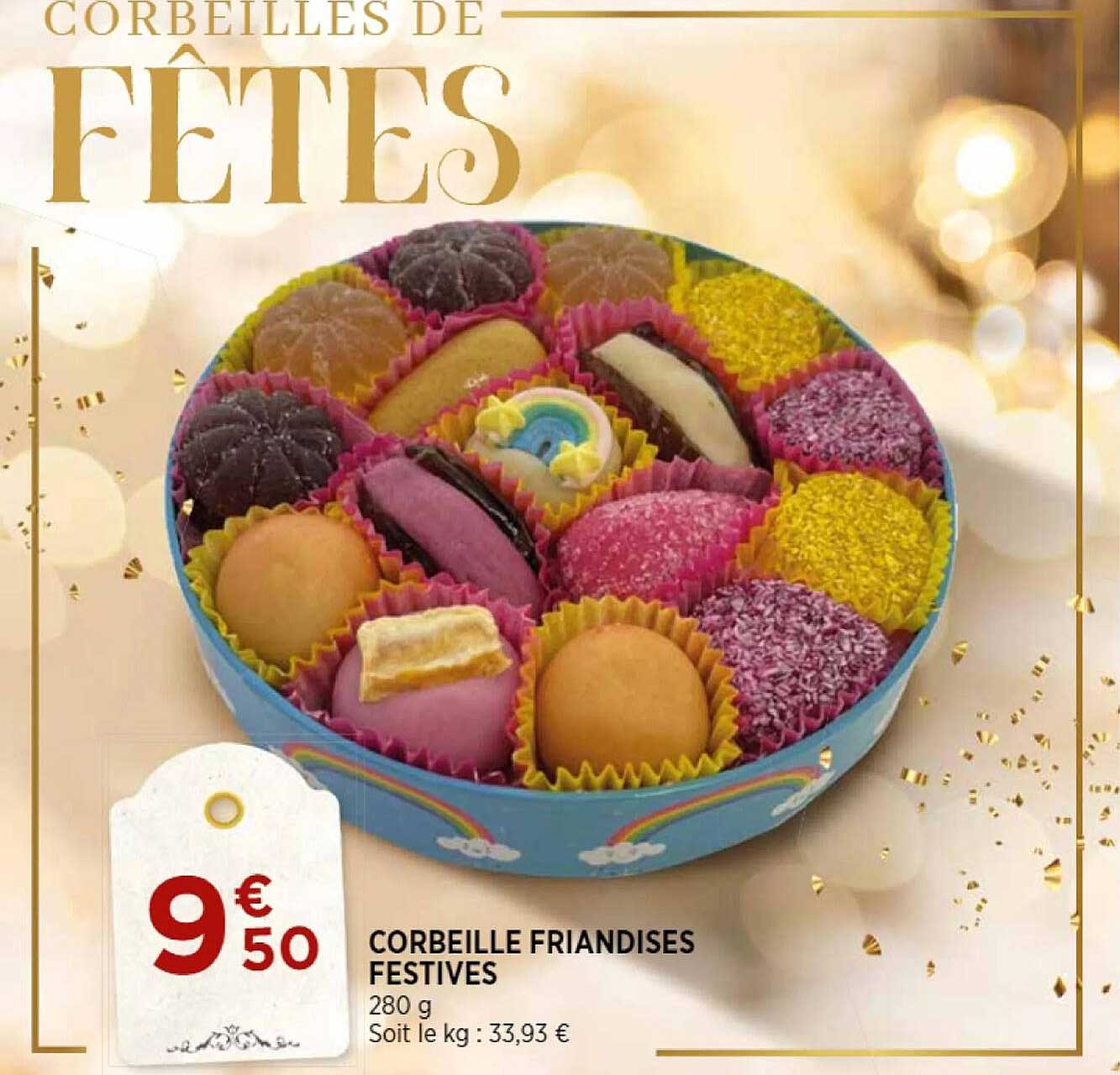 corbeille friandises festives