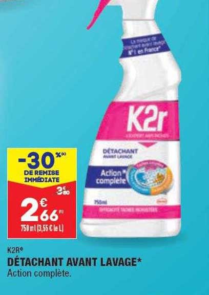 détachant avant lavage k2r