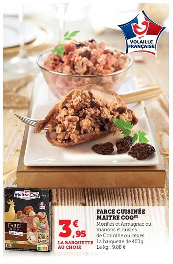 farce cuisinée maître coq