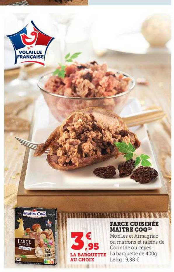 farce cuisinée maître coq