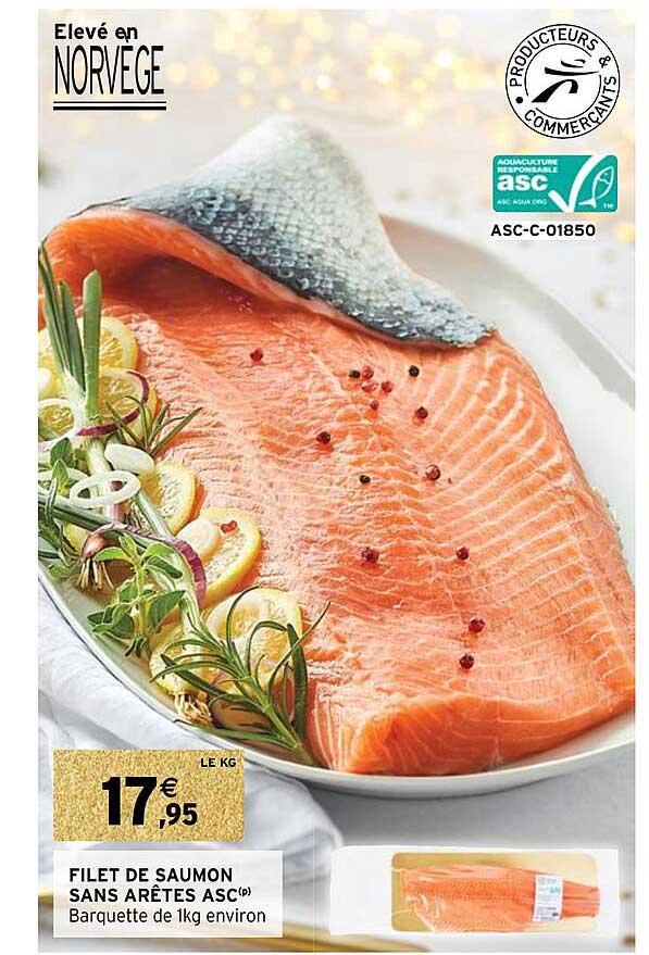 Filet De Saumon Sans Arêtes Asc