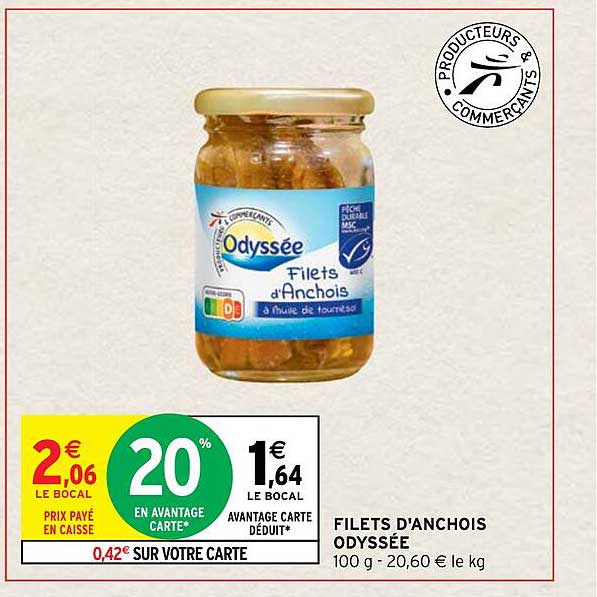 filets d'anchois odyssée