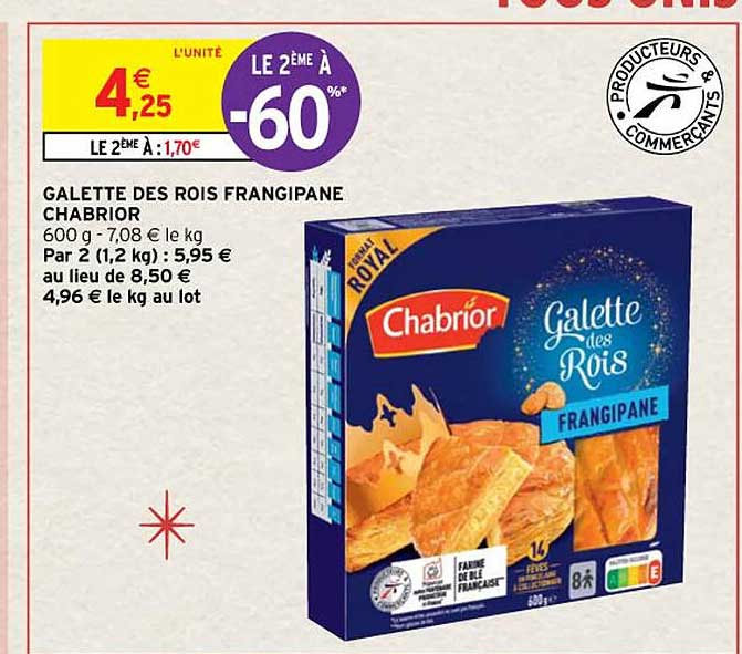 galette des rois frangipane chabrior