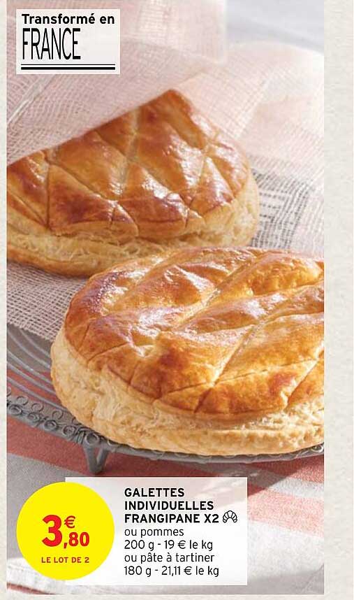 galettes individuelles frangipane x2