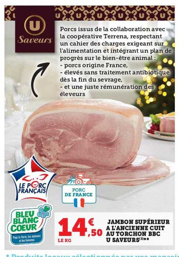 Jambon Supérieur à L'ancienne Cuit Au Torchon Bbc U Saveurs