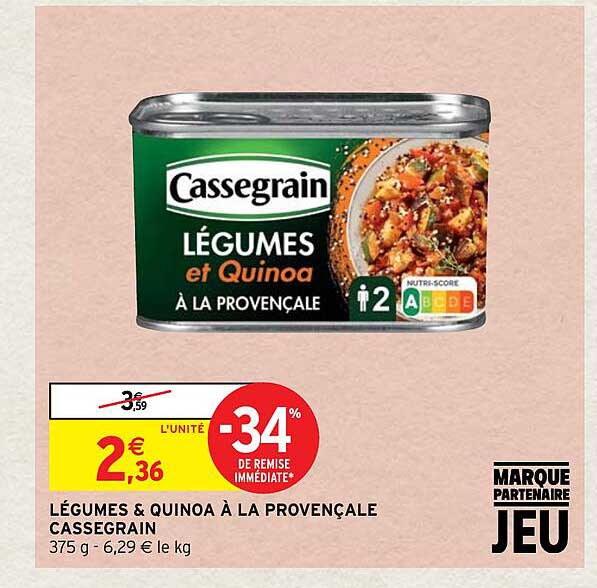Légumes & Quinoa à La Provençale Cassegrain