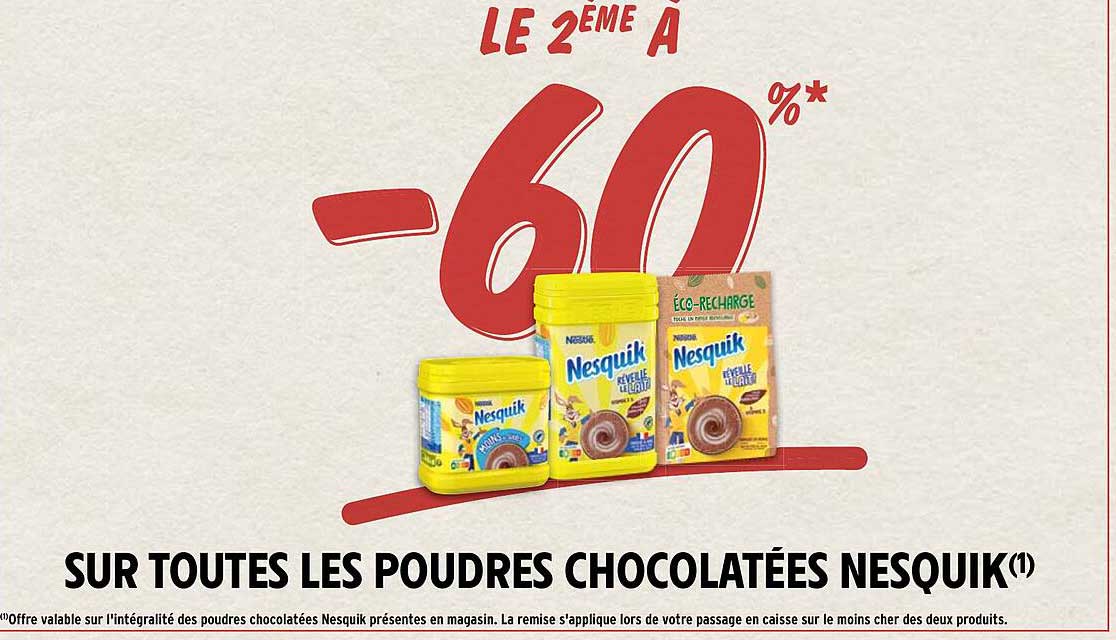 les poudres chocolatées nesquik