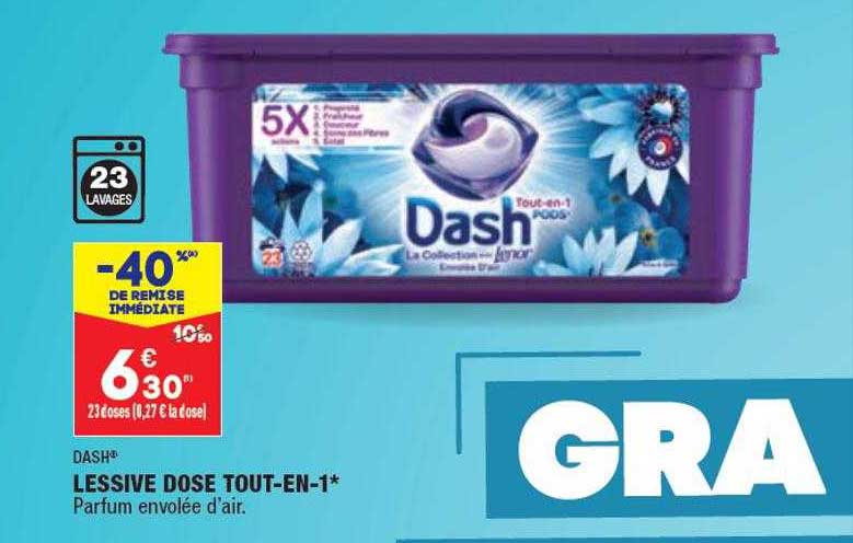 lessive dose tout-en-1 dash