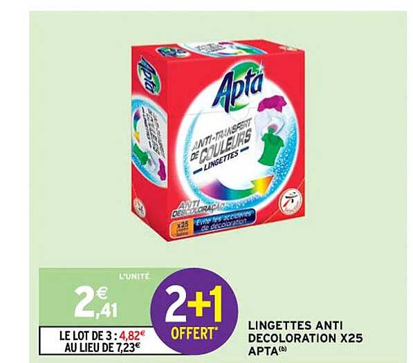 Lingettes Anti Décoloration X25 Apta