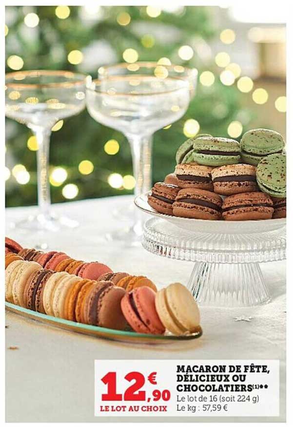 macaron de fête, délicieux ou chocolatiers