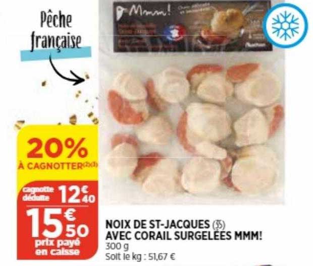 noix de st-jacques avec corail surgelées mmm!