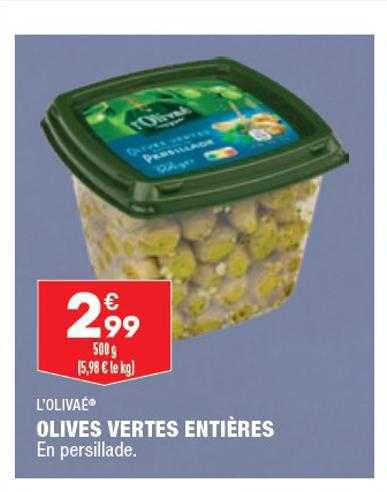 Olives Vertes Entières L'olivaé