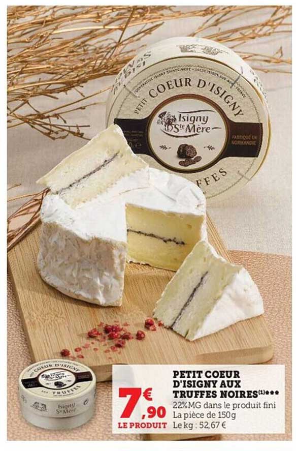 petit cœur d'isigny aux truffes noires