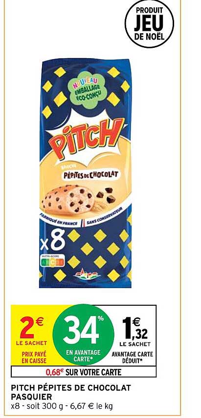 Pitch Pépites De Chocolat Pasquier