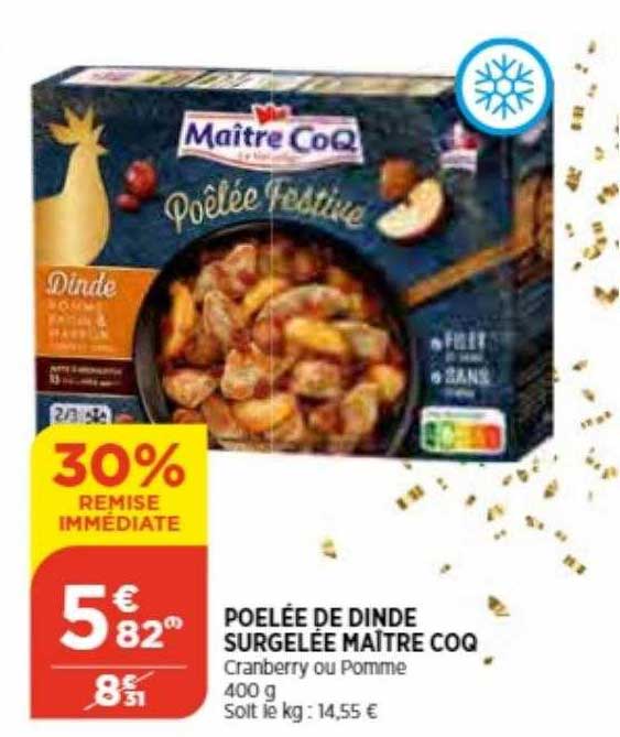 poêlée de dinde surgelée maître coq