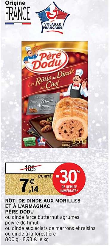 rôti de dinde aux morilles et à l'ancienne père dodu