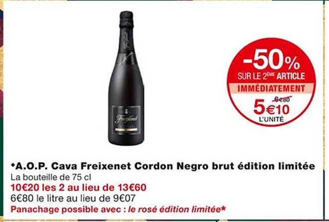 a.o.p. cava freixenet cordon negro brut édition limitée