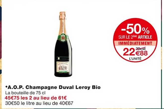 a.o.p. champagne duval leroy bio