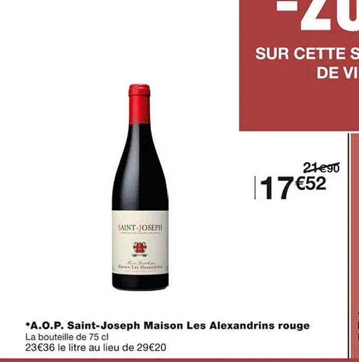 a.o.p. saint-joseph maison les alexandrins rouge