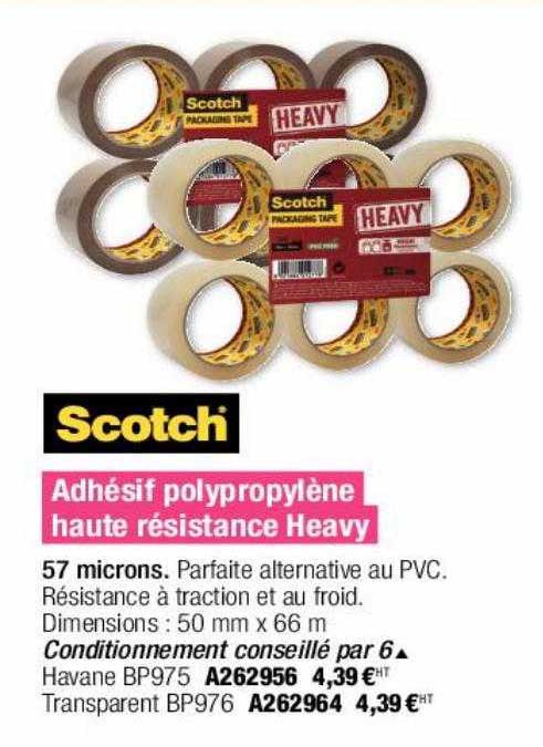adhésif polypropylène haute résistance heavy scotch