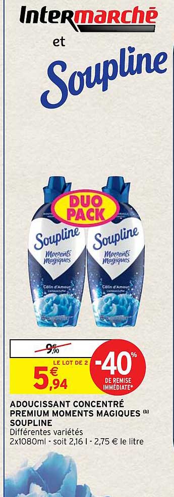 Adoucissant Concentré Premium Moments Magiques Soupline