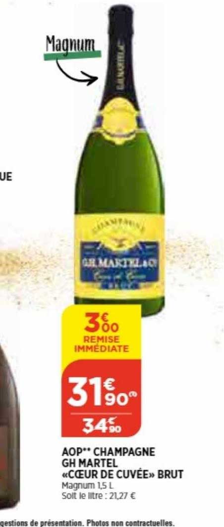 aop champagne gh martel «cœur de cuvée» brut