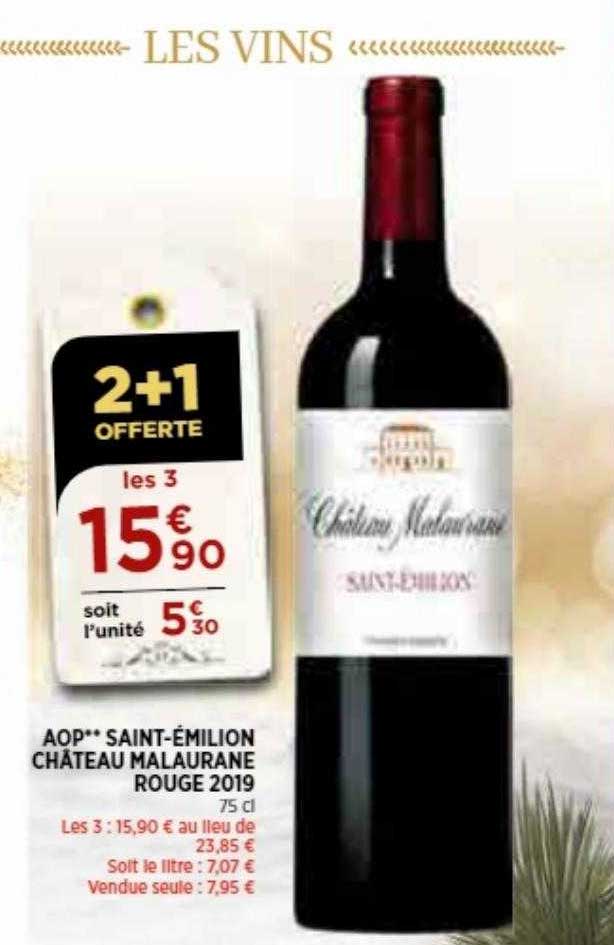 Aop Saint-émillion Château Malaurane Rouge 2019