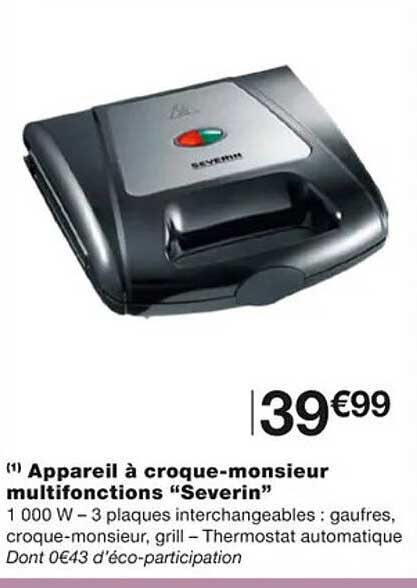 appareil à croque-monsieur multifonctions "severin"