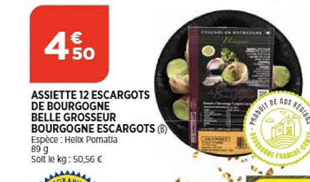 assiette 12 escargots de bourgogne belle grosseur bourgogne escargots