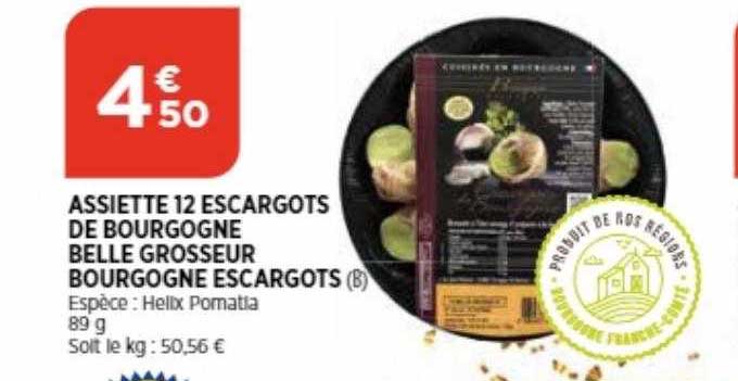assiette 12 escargots de bourgogne belle grosseur bourgogne escargots