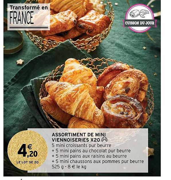 assortiment de mini viennoiseries x20