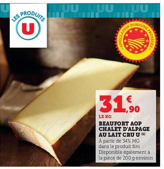 beaufort aop chalet d'alpage au lait cru u