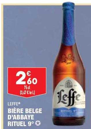 bière belge d'abbaye rituel 9° leffe