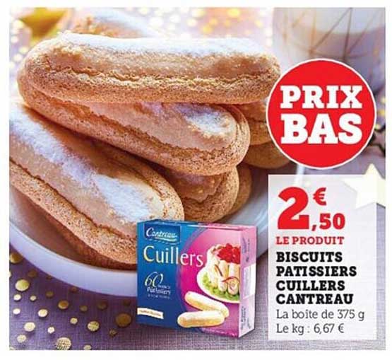 biscuits pâtissiers cuillers cantreau