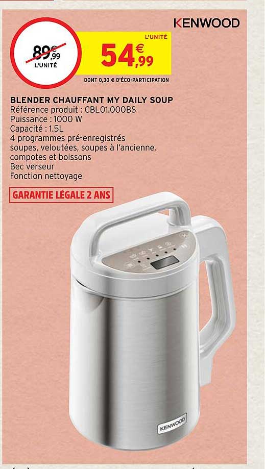 blender chauffant my daily soup kenwood