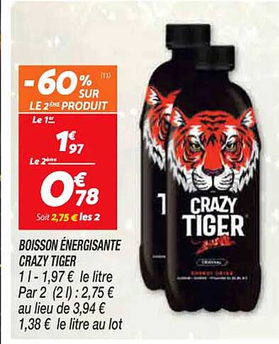 boisson énergisante crazy tiger
