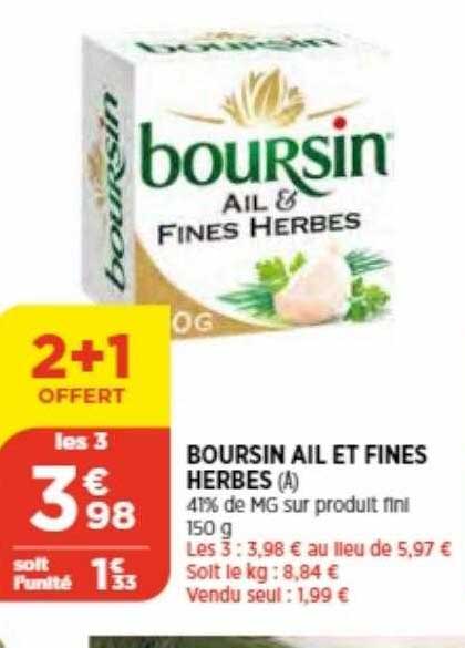 Boursin Ail Et Fines Herbes